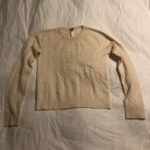 Aqua Cashmere Cableknit Sweater